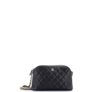 Chanel Cc Dome Zip Clutch With Chain #241946C38B